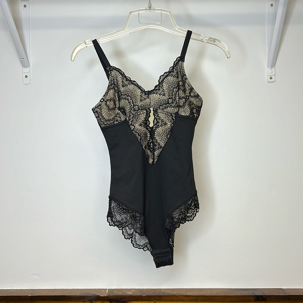 NWT Amazon Black Lace Shape Wear Bodysuit- Small